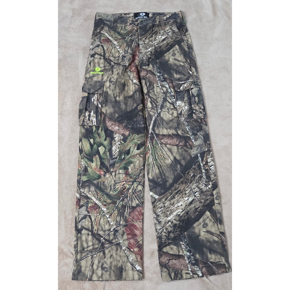 Mossy Oak Cargo Pants Youth Boys 14/16 XL Woodland Camo Hunting Outdoors NEW